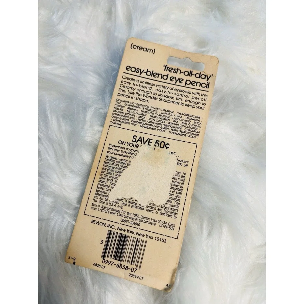 VINTAGE Revlon Natural Wonder Easy Blend NOS eye pencil Royal Navy Try Me 80s